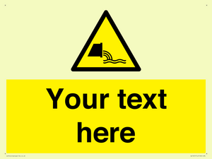 Custom Warning sewage effluent outfall